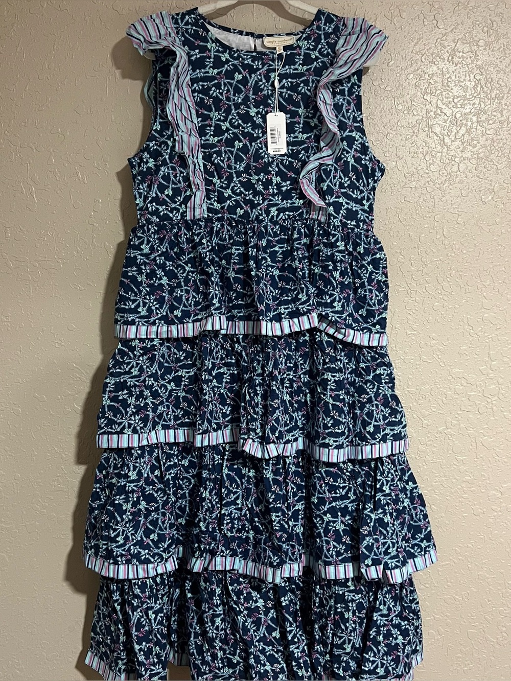 NWT Simply Southern Sleeveless Tiered Bow Dress Size XL